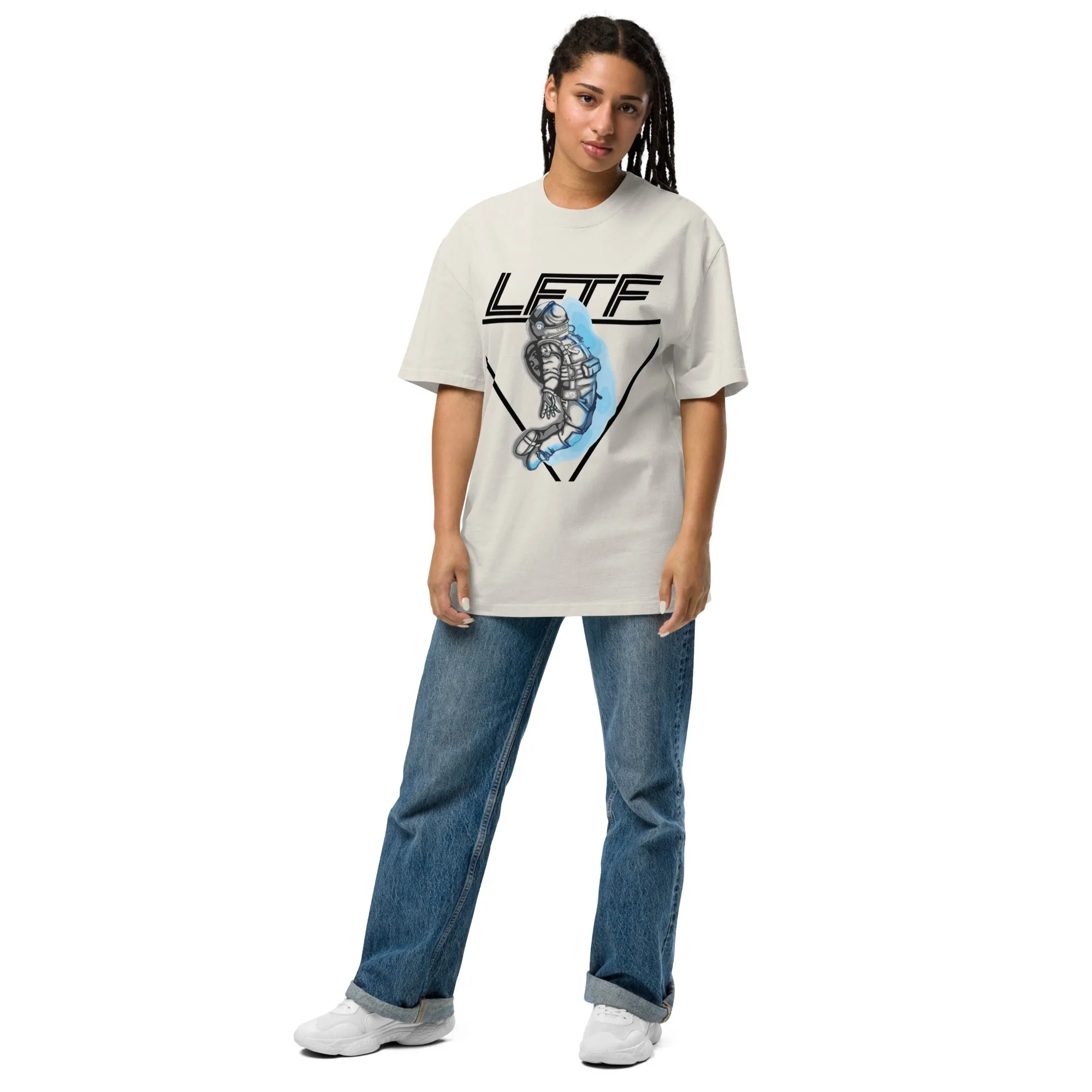 LFTF Spaced Out Oversized faded t-shirt