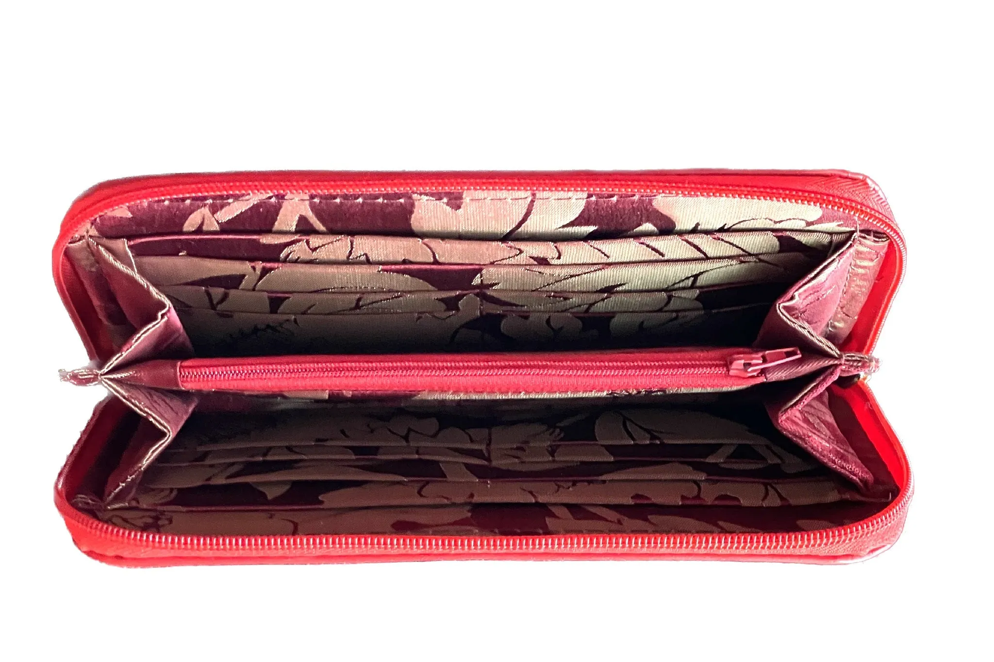 Lipstick Red Leather Wallet