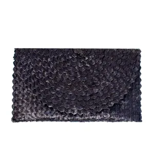 LIZZIE GRASS CLUTCH - ONYX BLACK by POPPY   SAGE