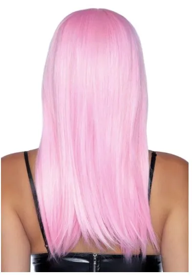 Long Straight Bang Wig - Baby Pink