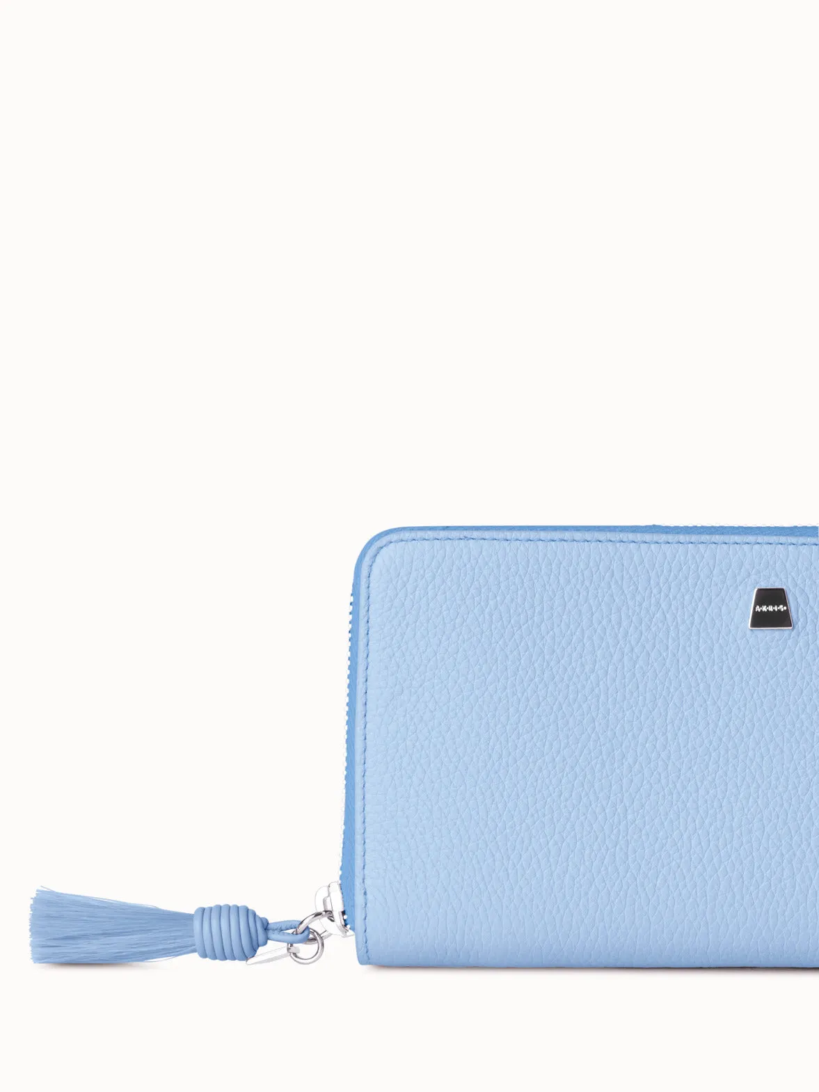Long Zip Around Wallet in Leather