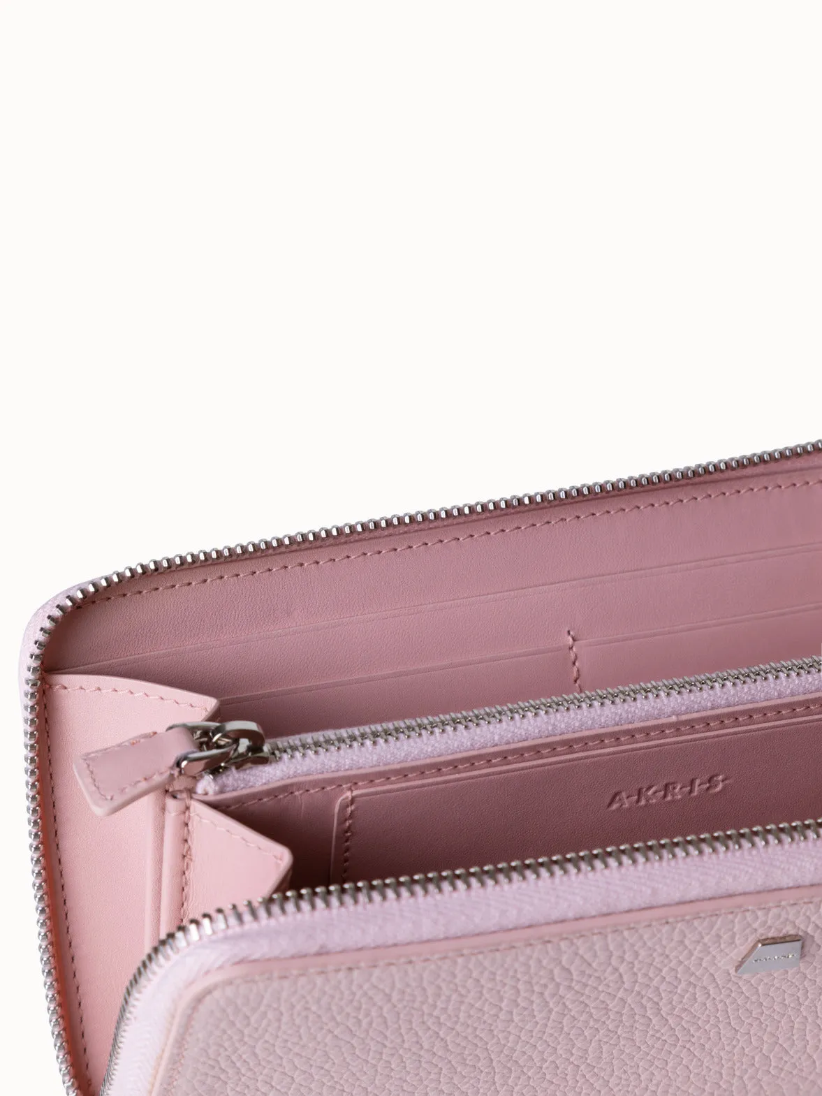 Long Zip Around Wallet in Leather