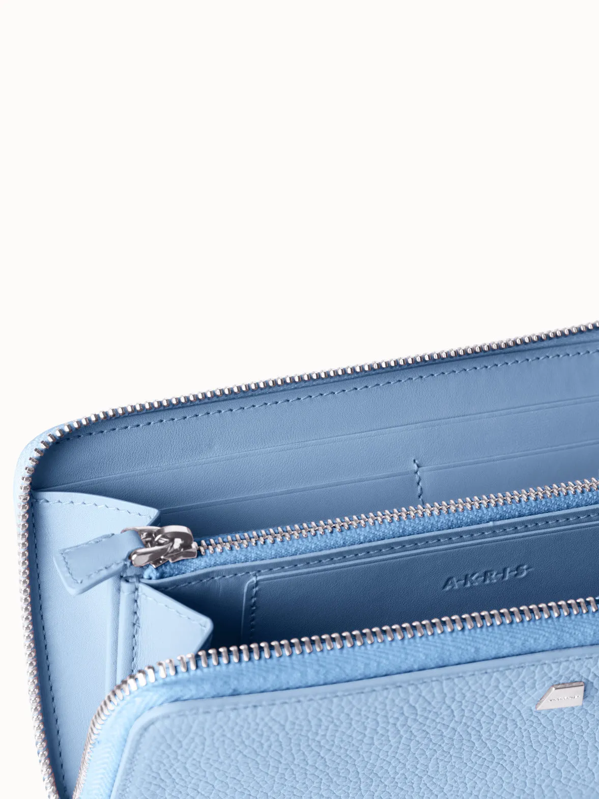 Long Zip Around Wallet in Leather