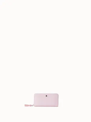 Long Zip Around Wallet in Leather