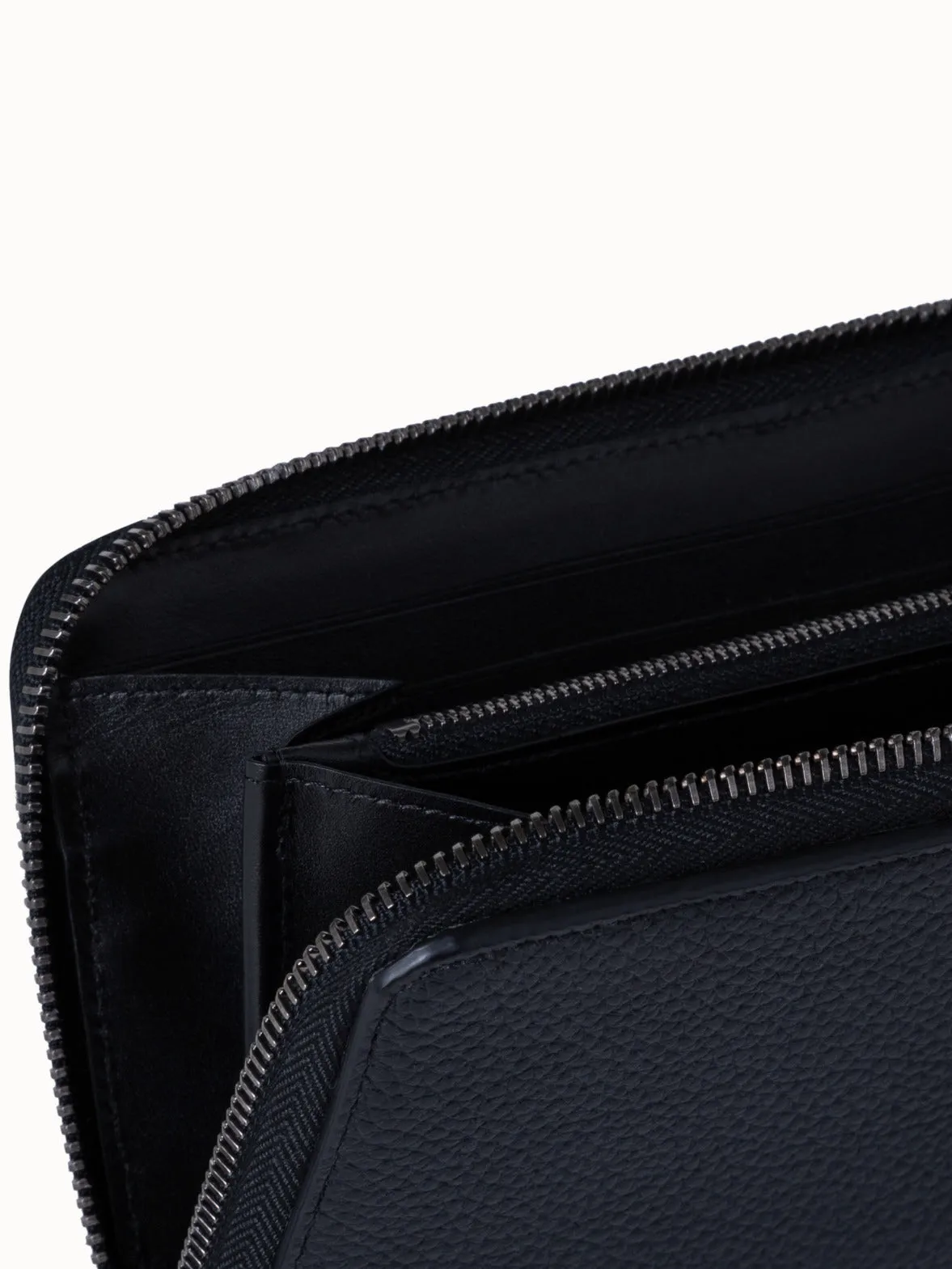 Long Zip Around Wallet in Leather