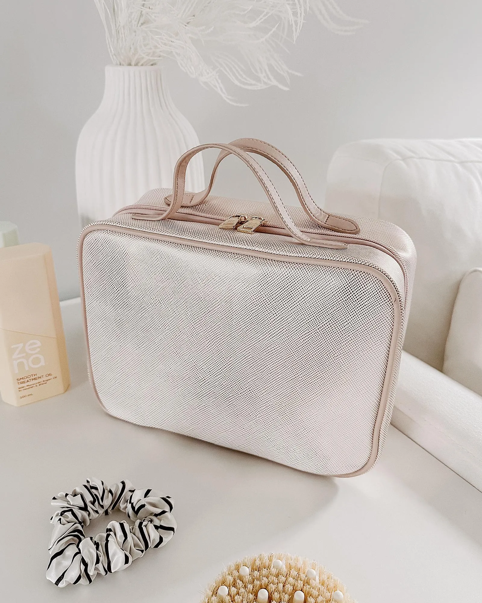 Louenhide Baby Emma Cosmetic Bag Metallic Nude