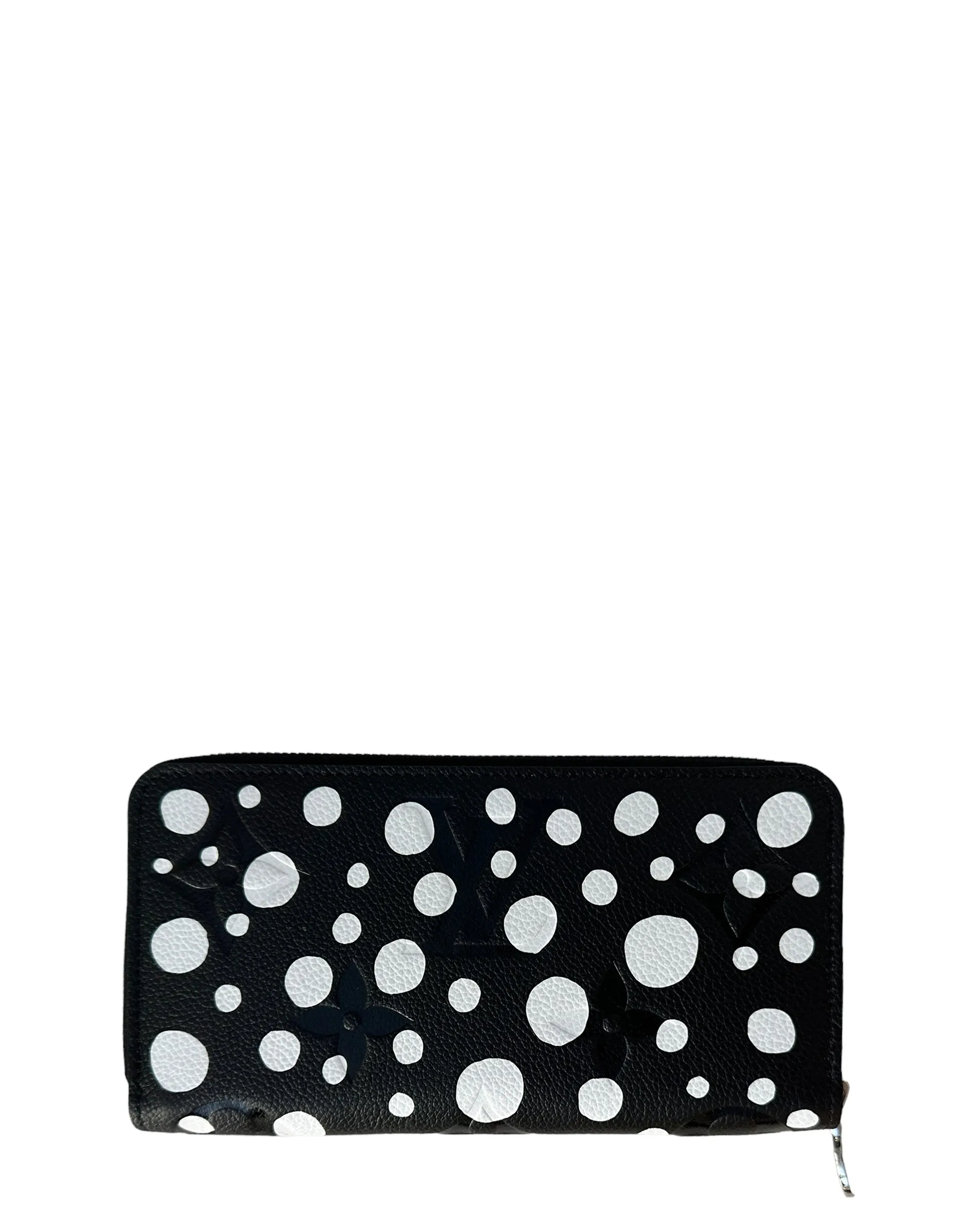 Louis Vuitton 2023 LV X YK Black Monogram Dots Empreinte Zippy Wallet