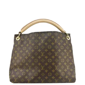 LOUIS VUITTON Artsy MM Monogram Canvas Hobo Bag Brown