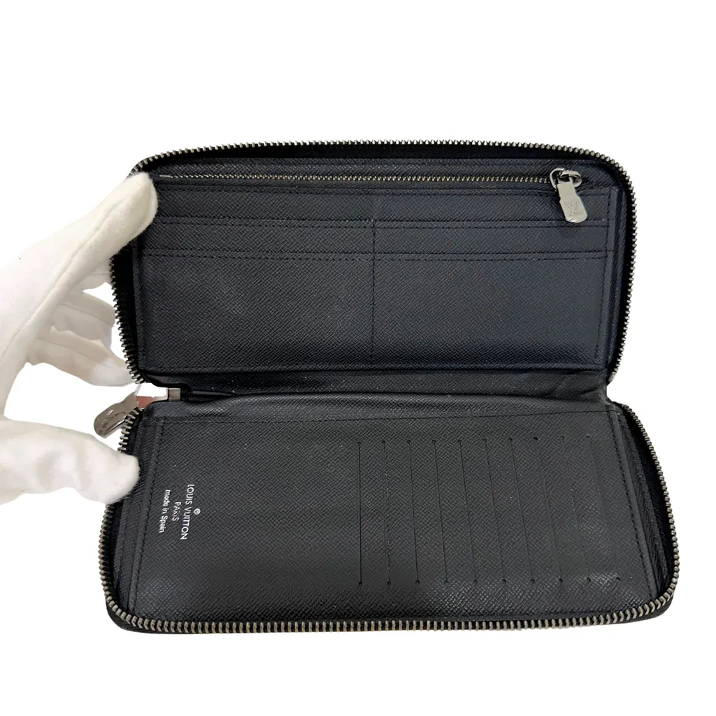 Louis Vuitton Black Monogram Eclipse Zip Around Wallet