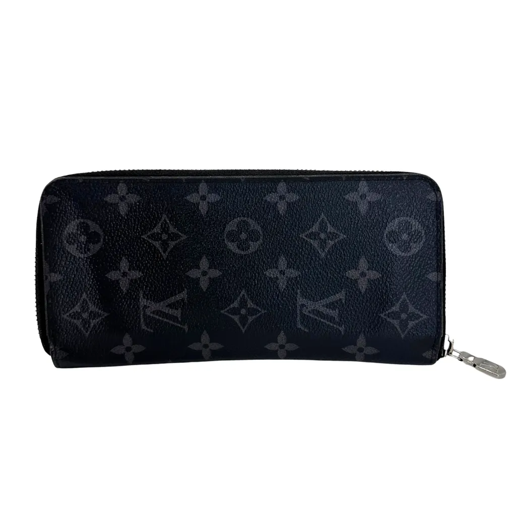 Louis Vuitton Black Monogram Eclipse Zip Around Wallet