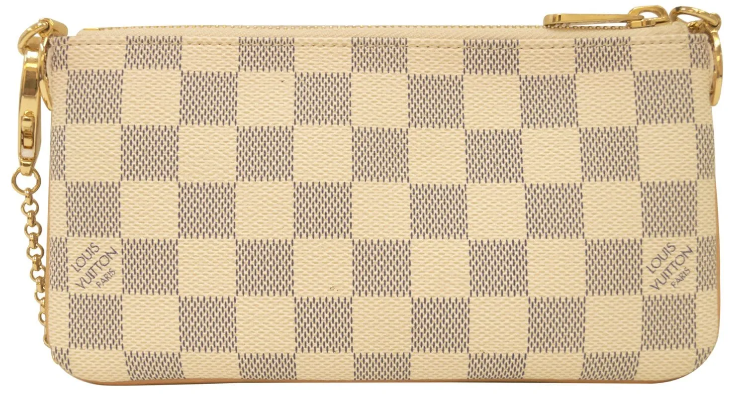 LOUIS VUITTON Damier Azur Pochette Milla MM Pouch