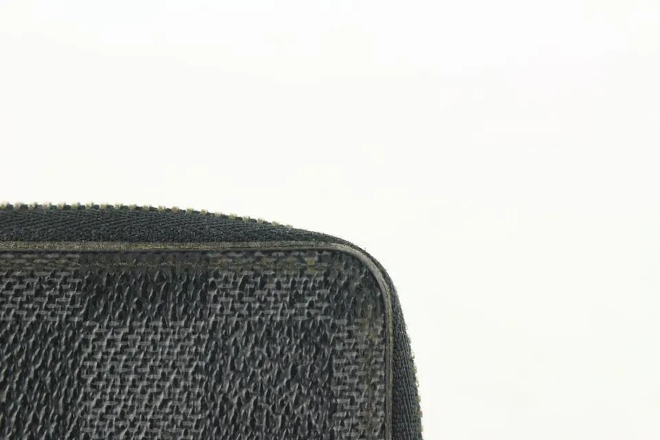 Louis Vuitton Damier Graphite Zippy Coin Compact Zip Around Wallet 914lv40