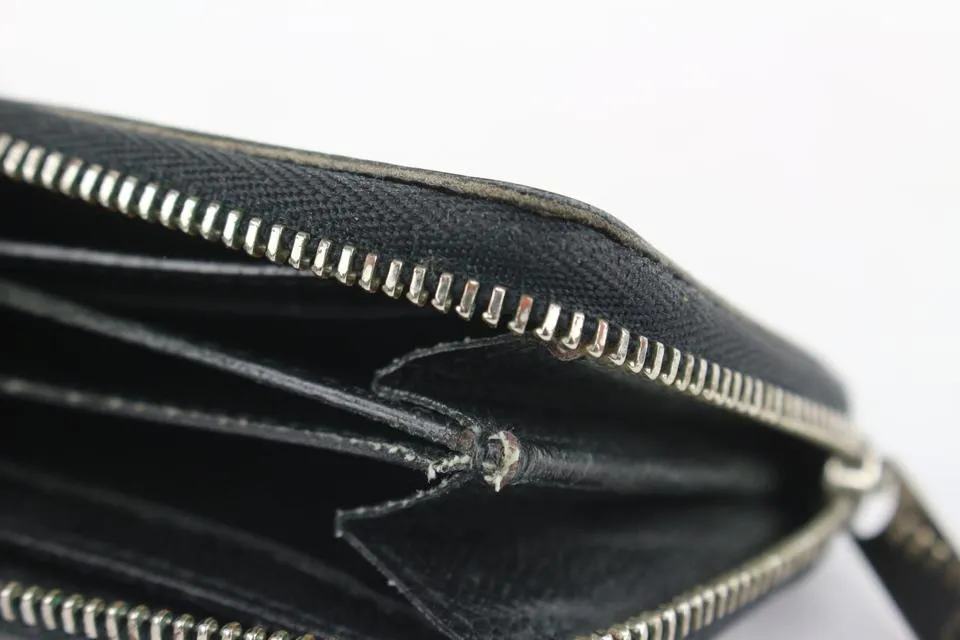 Louis Vuitton Damier Graphite Zippy Coin Compact Zip Around Wallet 914lv40
