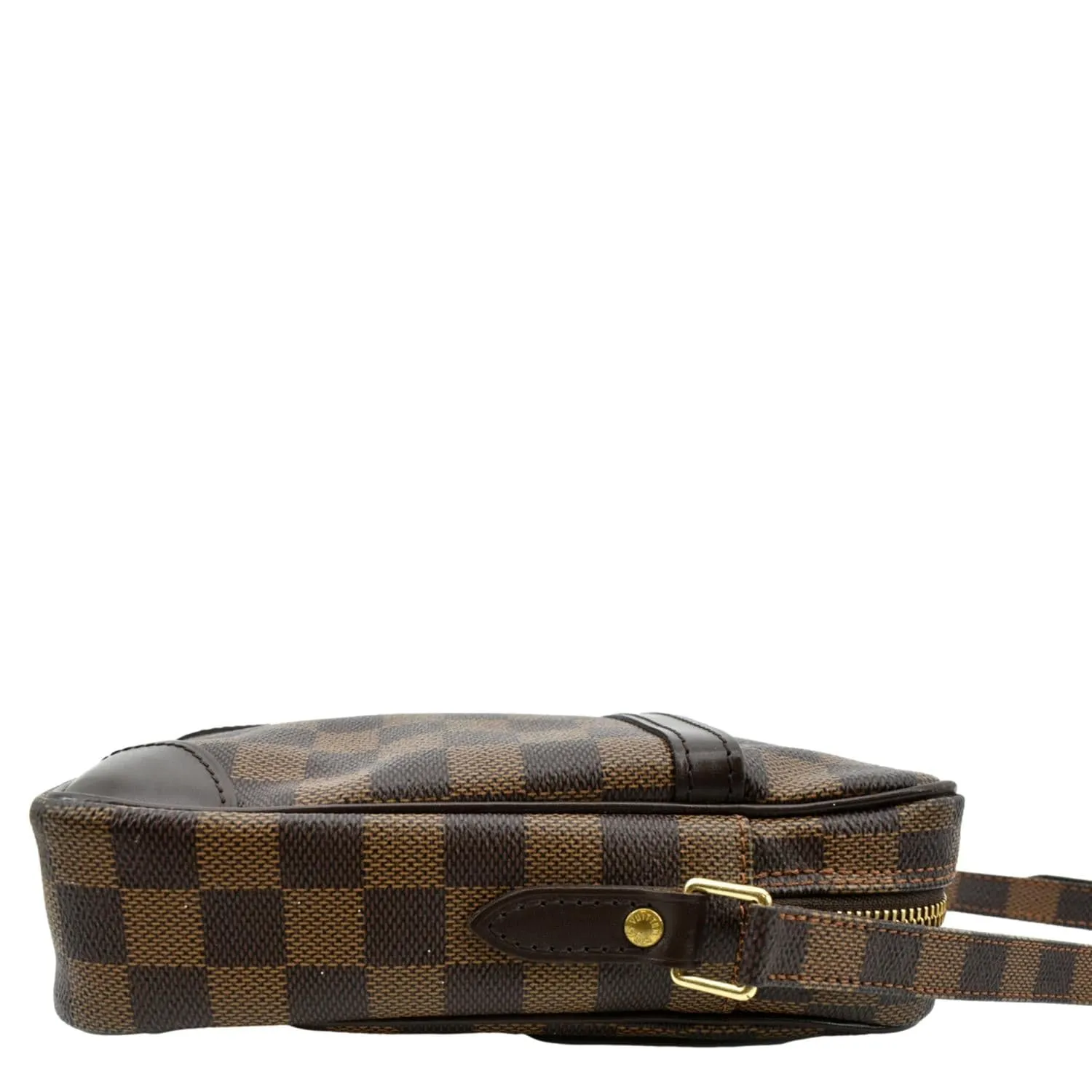 LOUIS VUITTON Danube PM Slim Damier Ebene Crossbody Bag Brown