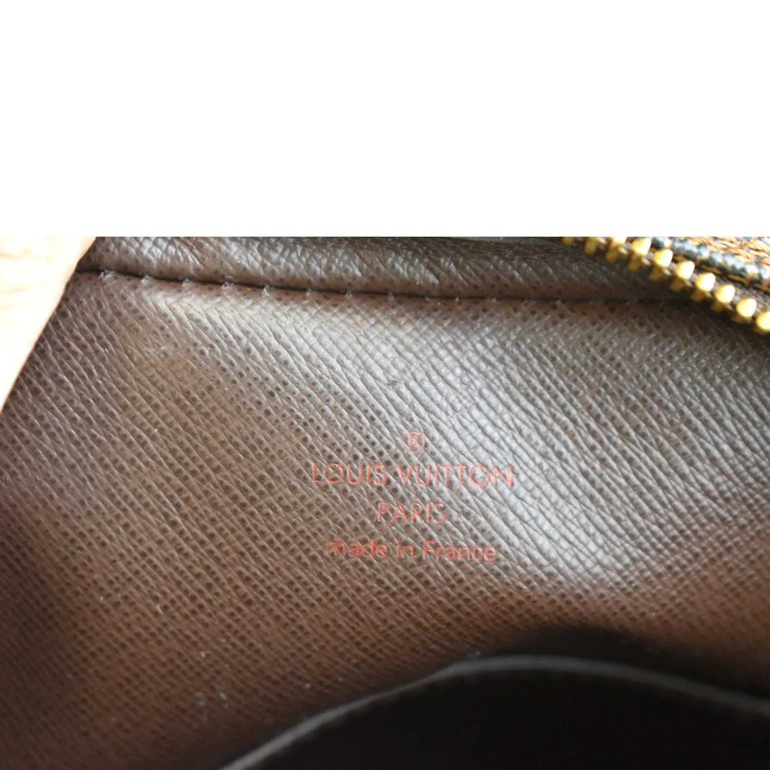 LOUIS VUITTON Danube PM Slim Damier Ebene Crossbody Bag Brown