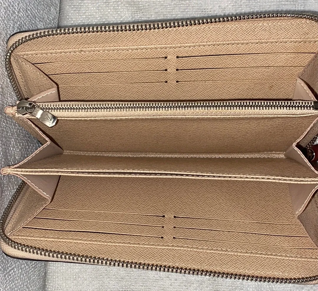 Louis Vuitton Epi Leather Long Zippy Zip Wallet In Beige