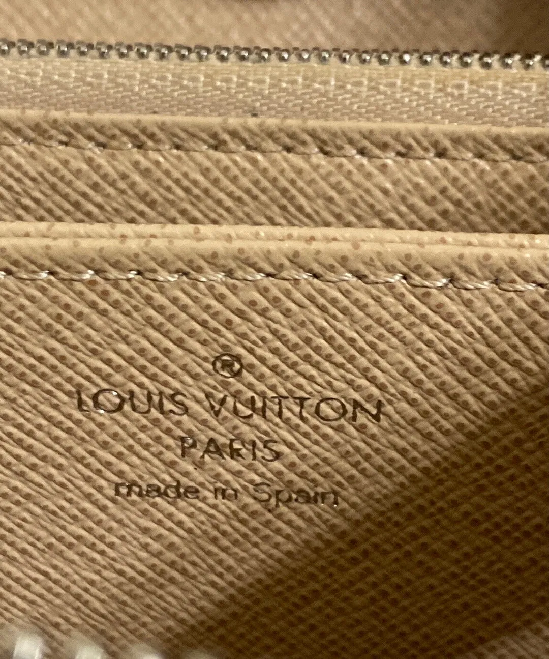 Louis Vuitton Epi Leather Long Zippy Zip Wallet In Beige