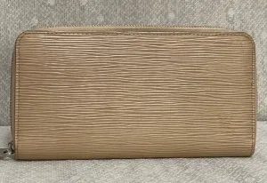 Louis Vuitton Epi Leather Long Zippy Zip Wallet In Beige