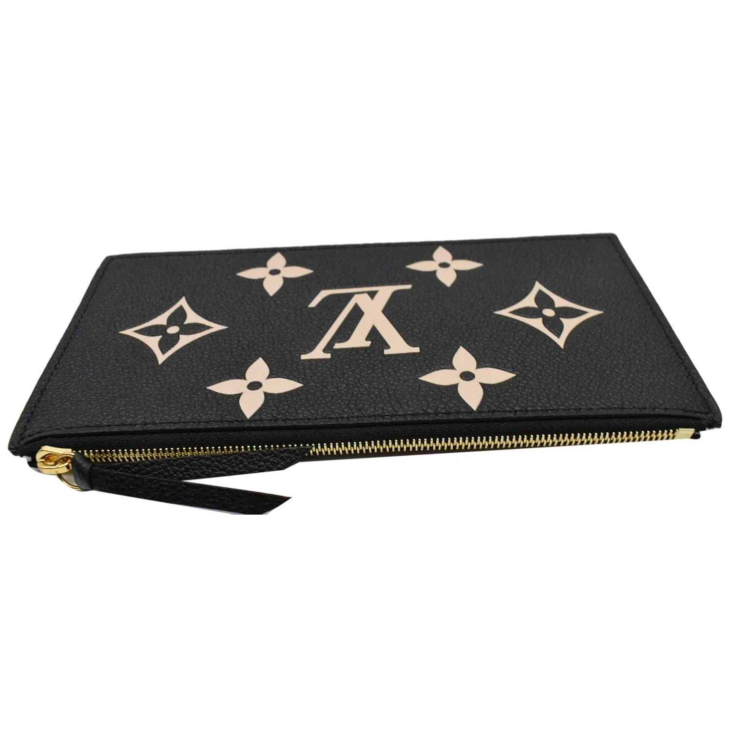 LOUIS VUITTON Felicie Pochette Insert Empreinte Zippy Wallet Bicolor