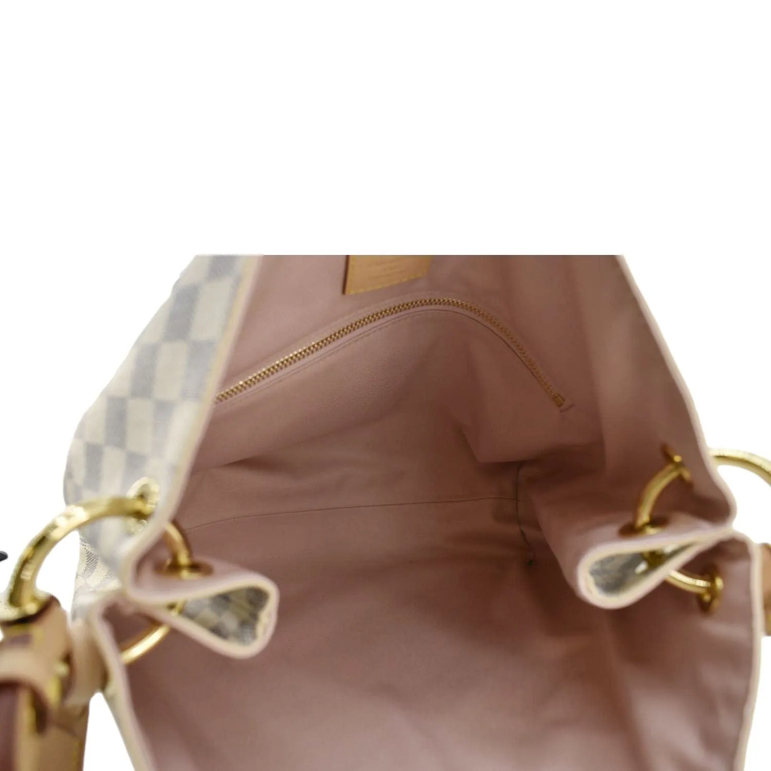 LOUIS VUITTON Graceful PM Damier Azur Shoulder Bag Rose Ballerine