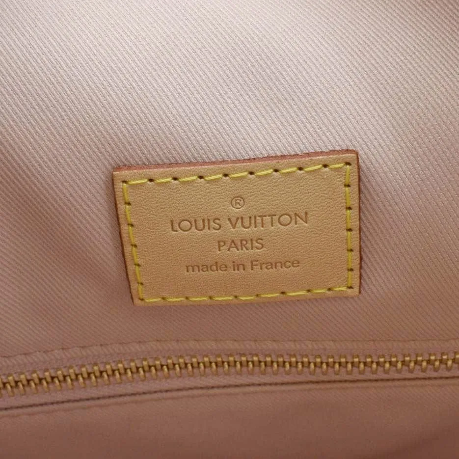 LOUIS VUITTON Graceful PM Damier Azur Shoulder Bag Rose Ballerine