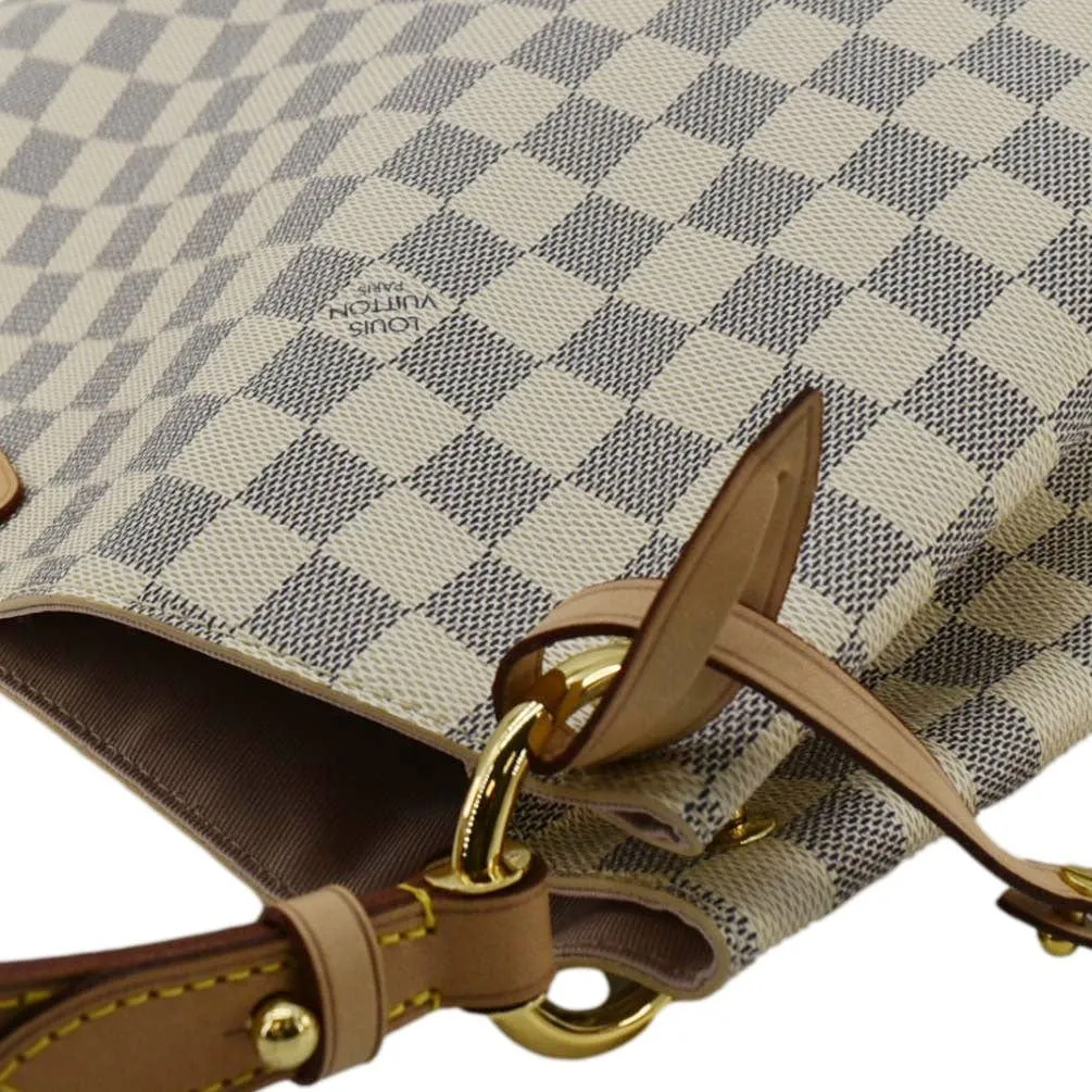 LOUIS VUITTON Graceful PM Damier Azur Shoulder Bag Rose Ballerine