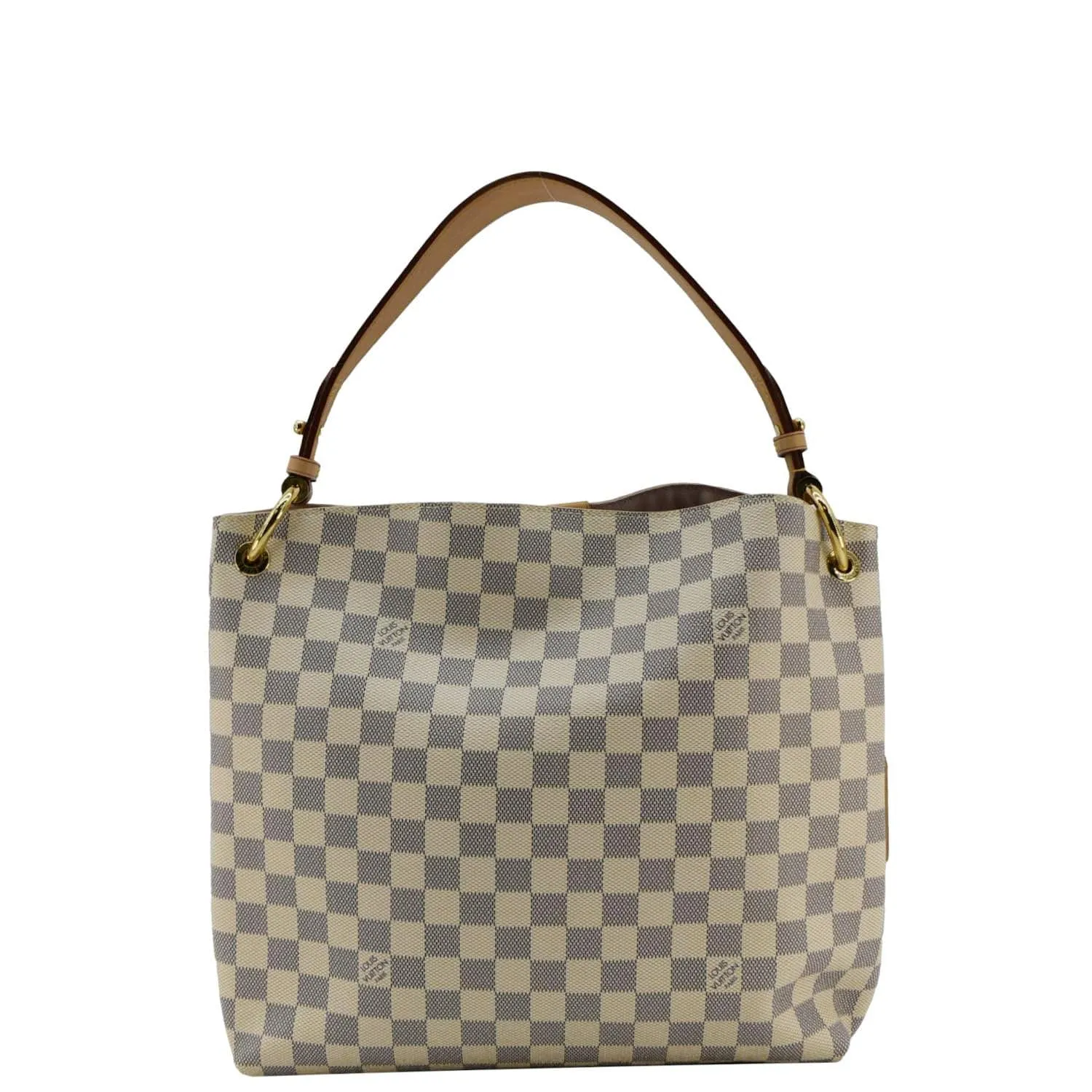 LOUIS VUITTON Graceful PM Damier Azur Shoulder Bag Rose Ballerine
