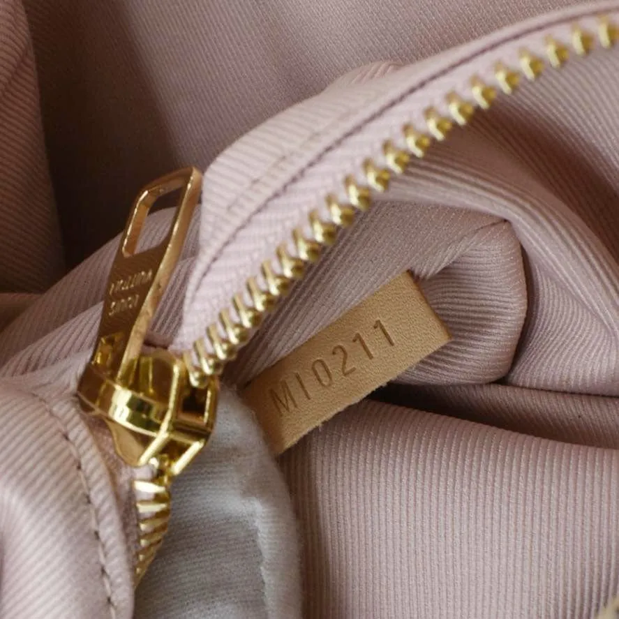 LOUIS VUITTON Graceful PM Damier Azur Shoulder Bag Rose Ballerine
