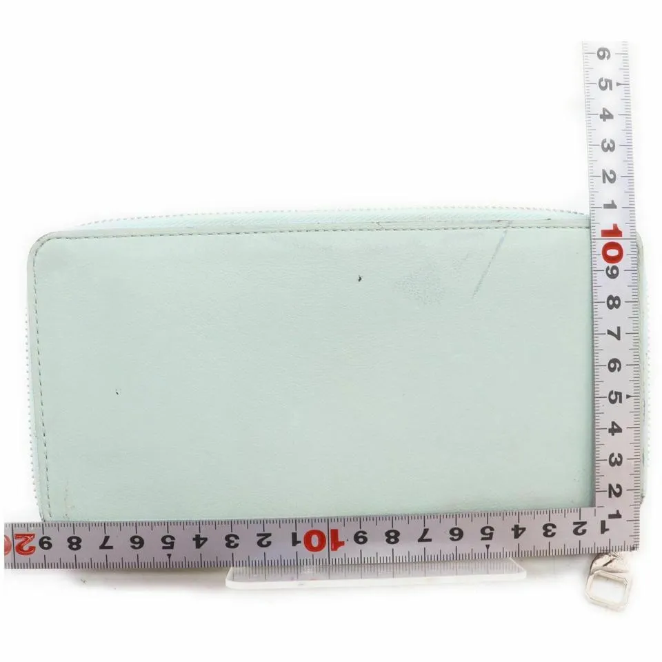 Louis Vuitton Light Blue Leather Articles de Voyage Zippy Wallet Zip Around 861160