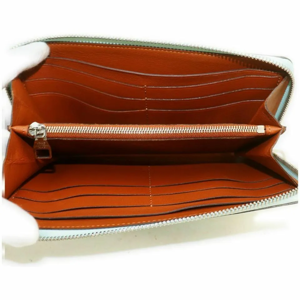 Louis Vuitton Light Blue Leather Articles de Voyage Zippy Wallet Zip Around 861160