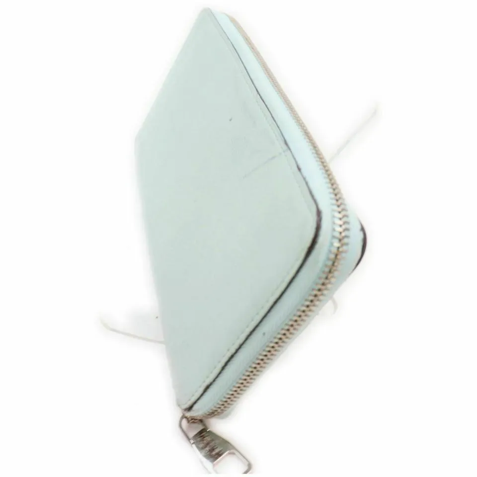 Louis Vuitton Light Blue Leather Articles de Voyage Zippy Wallet Zip Around 861160