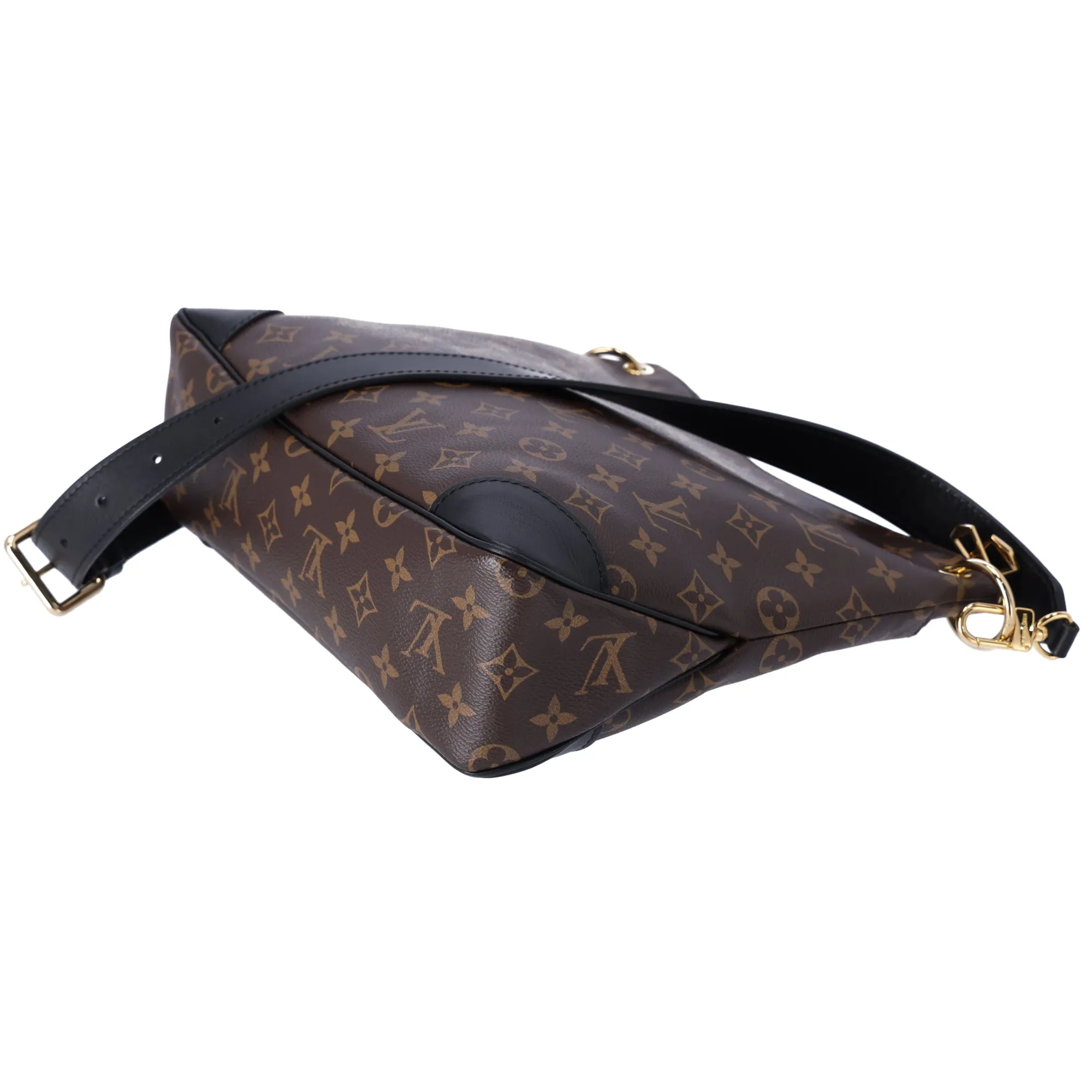 Louis Vuitton Monogram Odeon NM MM Messenger Bag Brown Noir Black