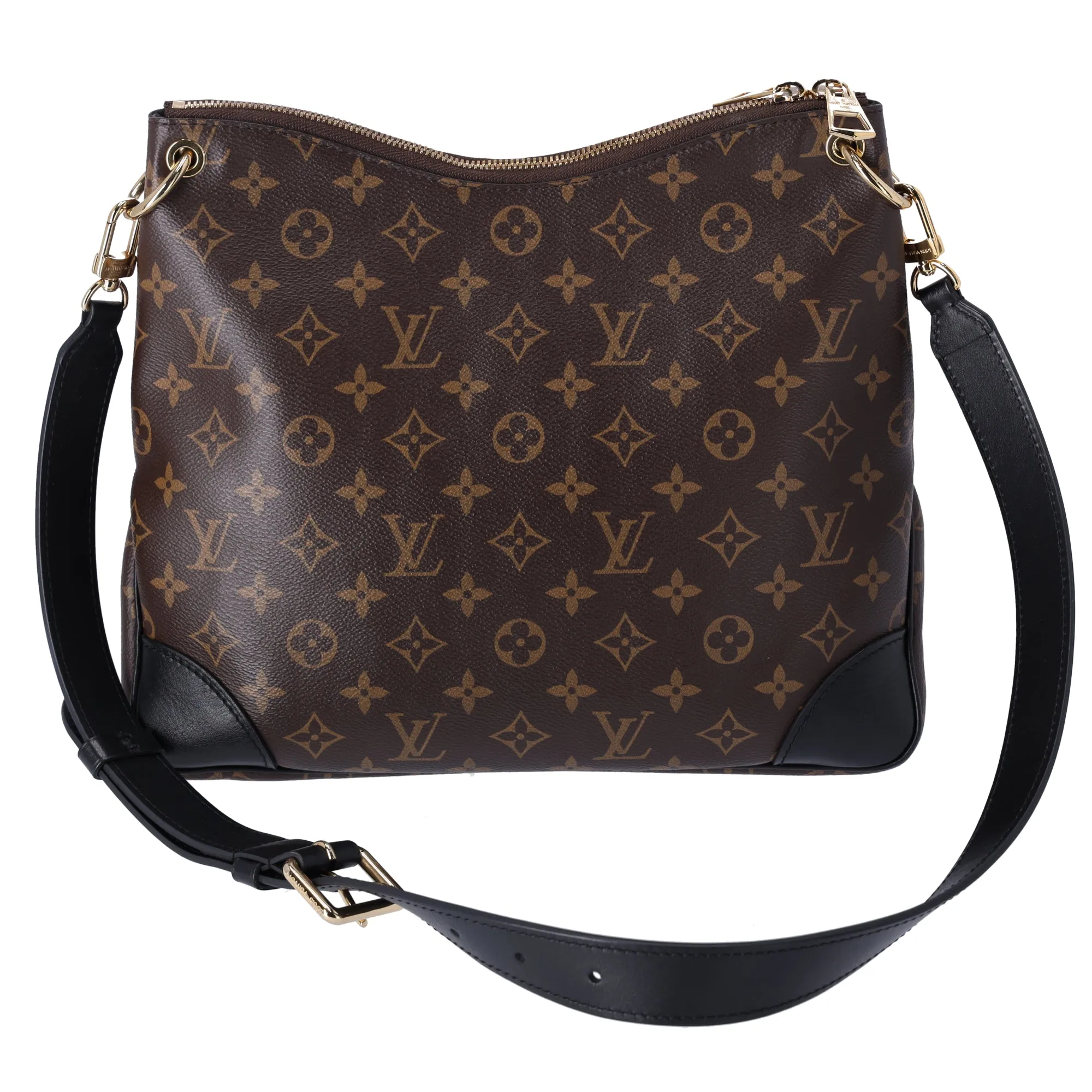 Louis Vuitton Monogram Odeon NM MM Messenger Bag Brown Noir Black