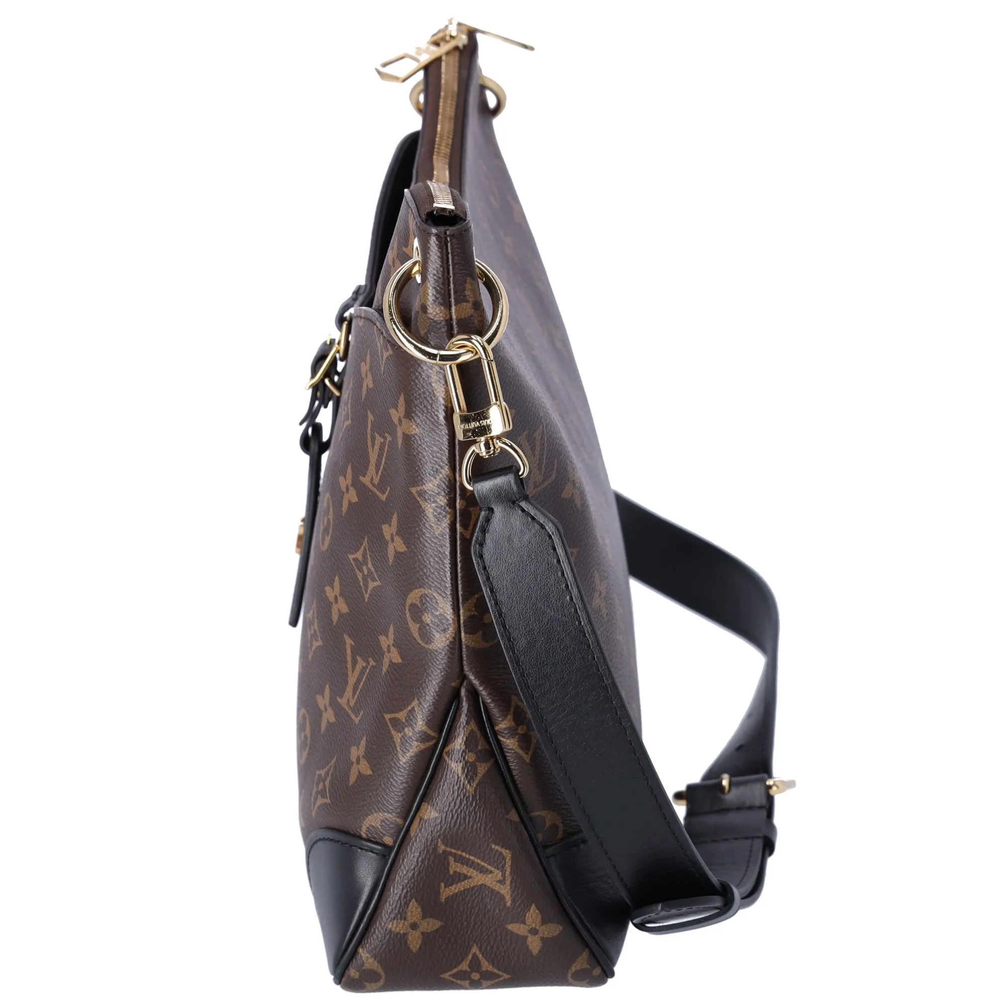 Louis Vuitton Monogram Odeon NM MM Messenger Bag Brown Noir Black
