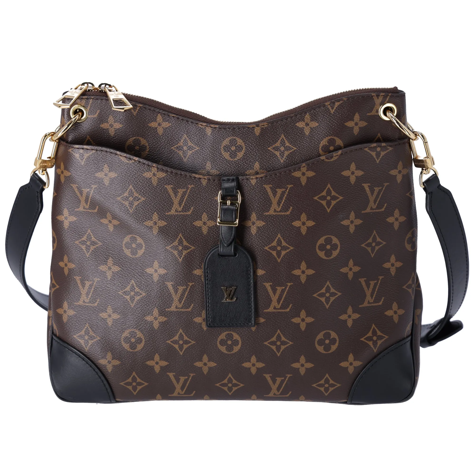 Louis Vuitton Monogram Odeon NM MM Messenger Bag Brown Noir Black