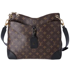 Louis Vuitton Monogram Odeon NM MM Messenger Bag Brown Noir Black