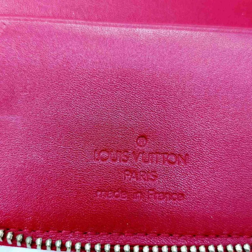 Louis Vuitton Monogram Vernis Red Zippy Organizer Wallet Zip Around GM 861162