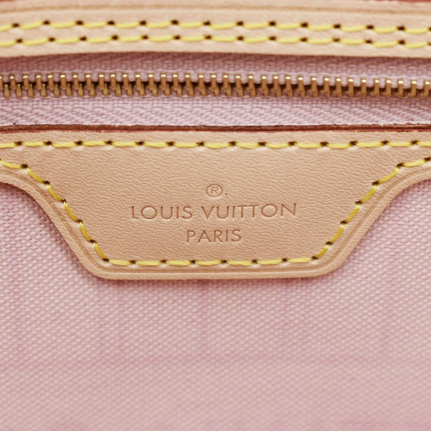 LOUIS VUITTON Neverfull MM Damier Azur Shoulder Bag Rose Ballerine