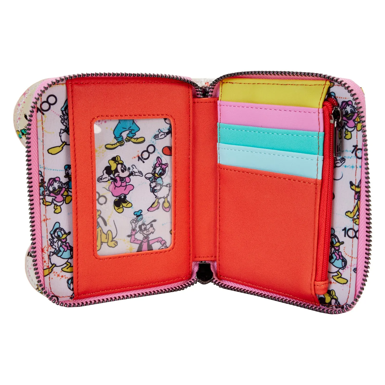 Loungefly Disney D100 AOP Zip Around Wallet