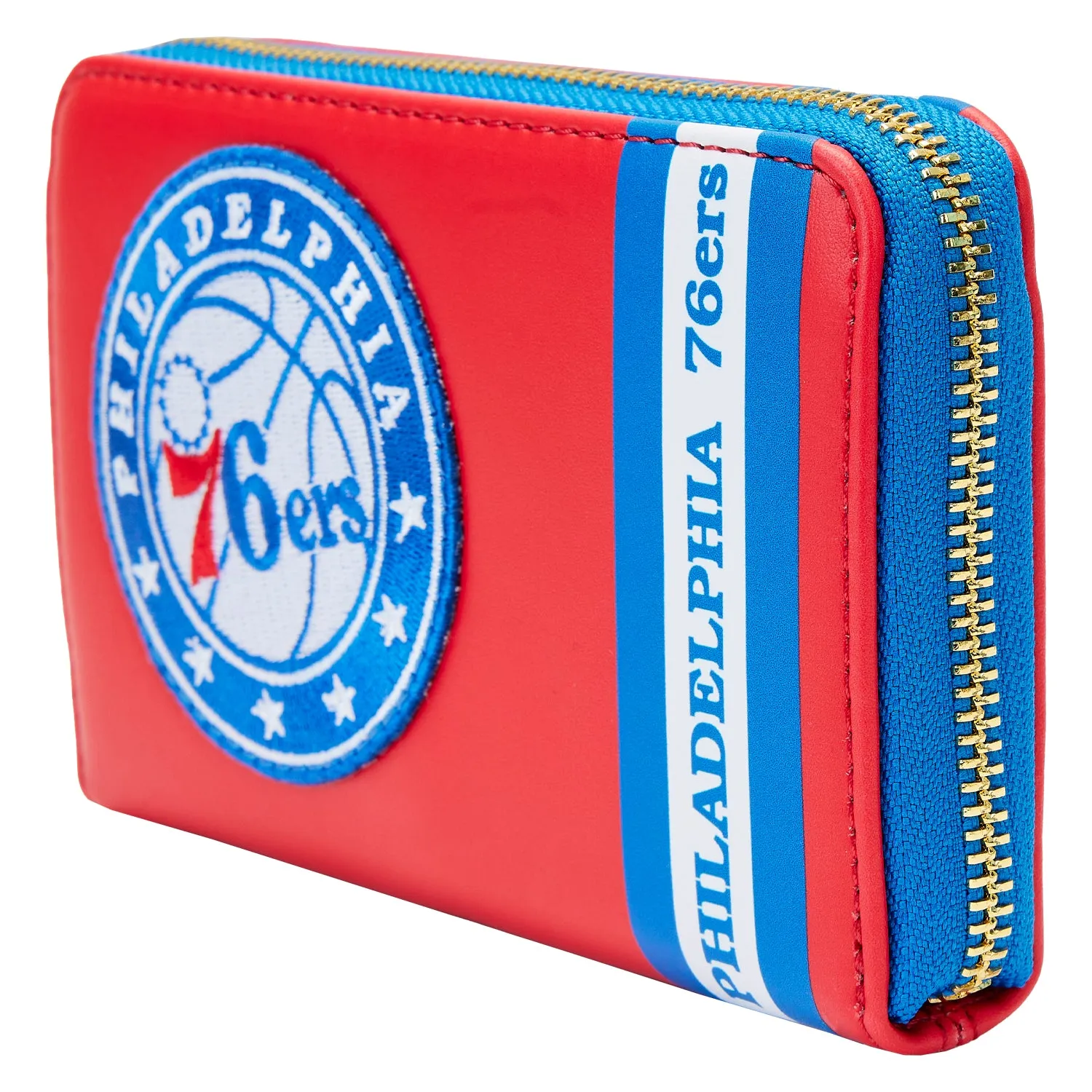 Loungefly NBA Philadelphia 76ers Patch Icons Zip Around Wallet