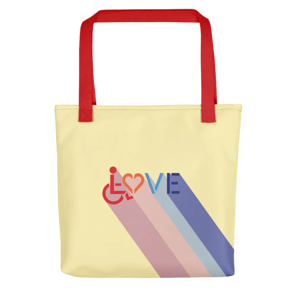Love for the Disability Community (Rainbow Shadow) Tote Bag