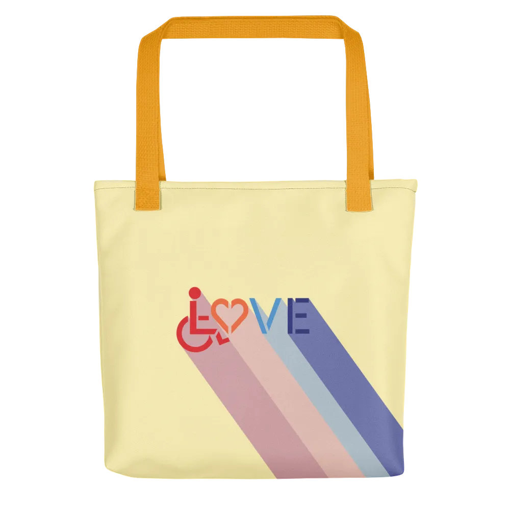 Love for the Disability Community (Rainbow Shadow) Tote Bag