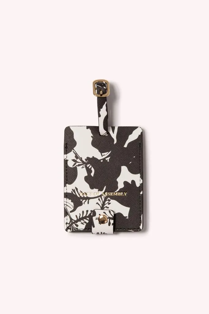 LUGGAGE TAG- BLACK HIBISCUS