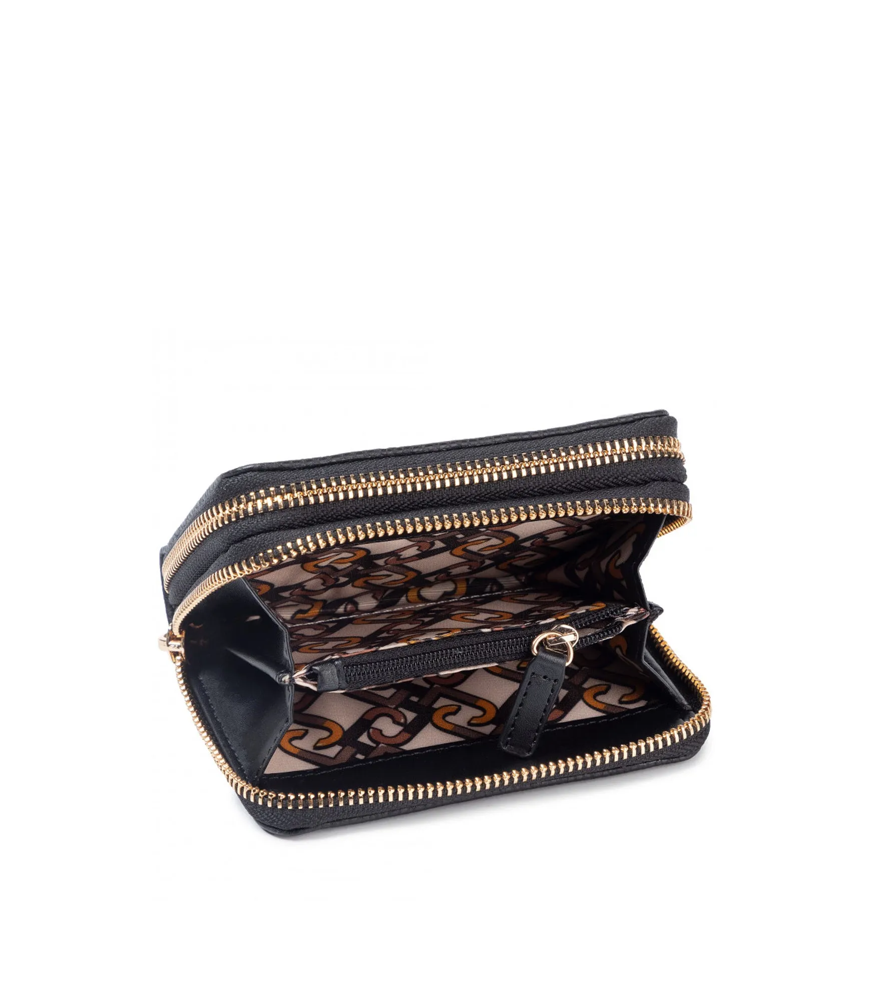 M Double Zip Around - Nero