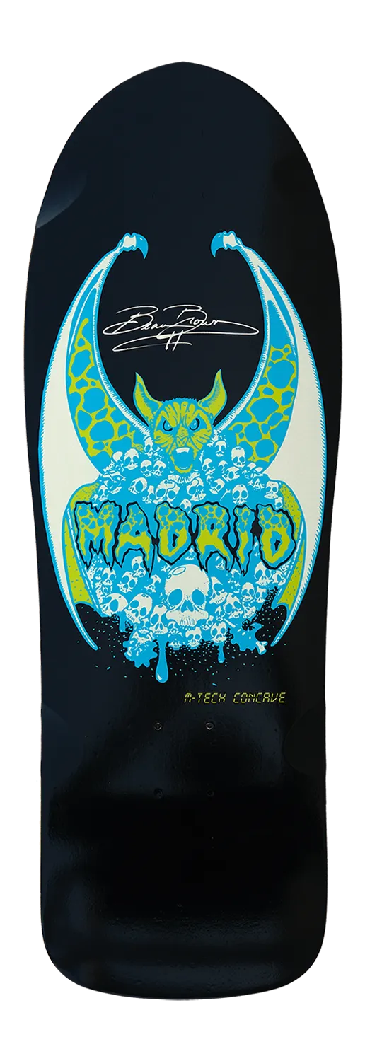 Madrid Beau Brown Bat LTD Glow In The Dark 10.25" Skateboard Deck