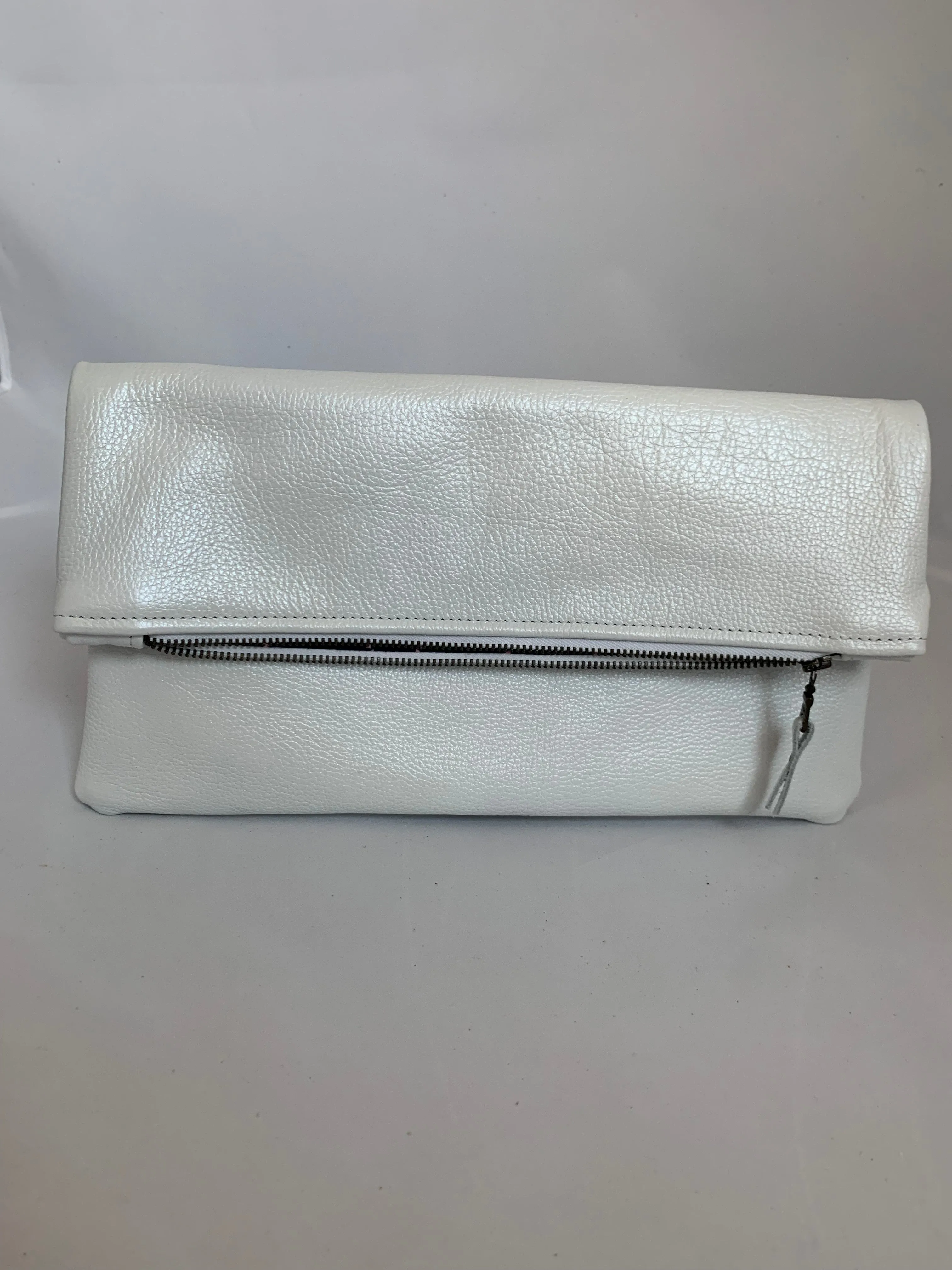 Maggie in pearl white leather