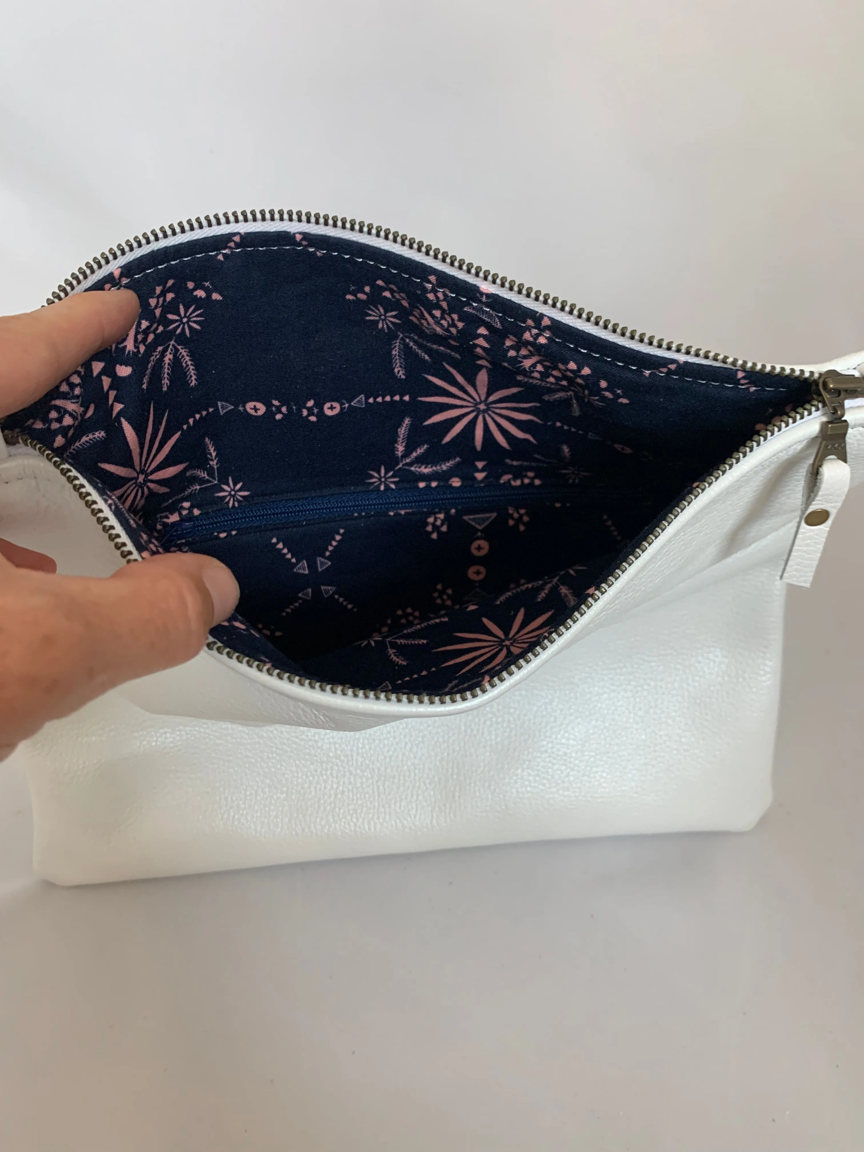 Maggie in pearl white leather