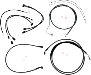 Magnum 487421 Black Pearl Handlebar Installation Kit for 12-14in. Ape