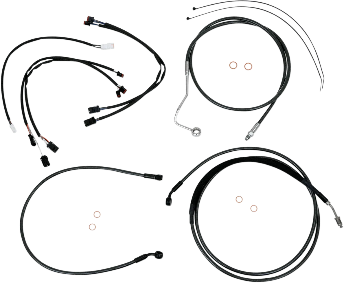 Magnum 487421 Black Pearl Handlebar Installation Kit for 12-14in. Ape