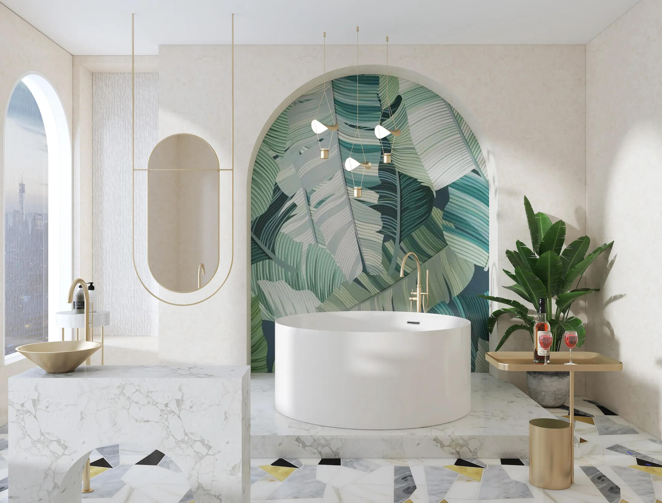 Maldives 1300- Freestanding Round Acrylic Bath